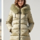 Parka acolchada con capucha pelo peluche oliva