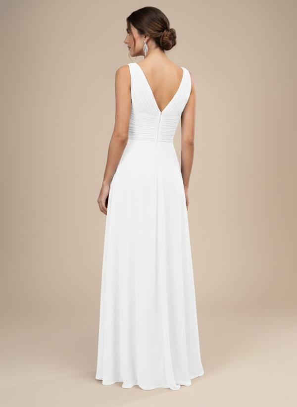 Vestido fiesta largo Silvana blanco