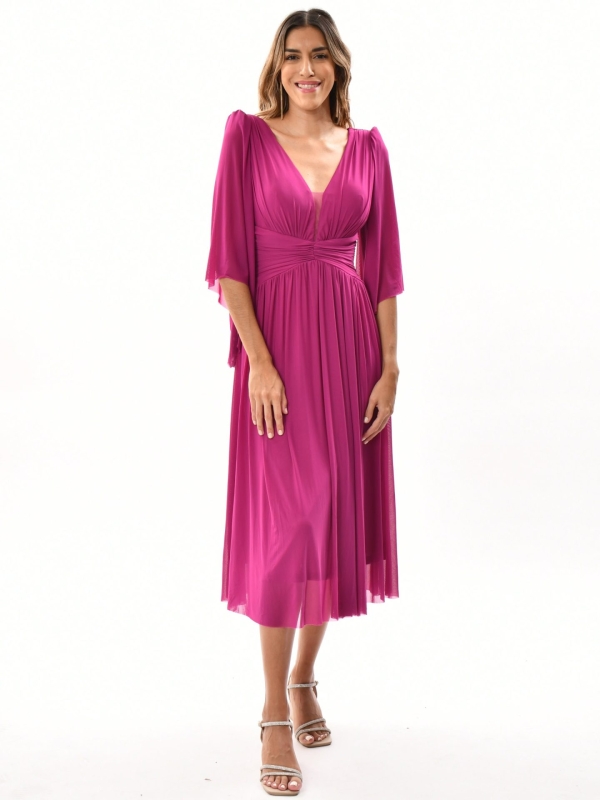 Vestido-fiesta-largo-con-mangas-volantes-Fabiola-Tallas-Grandes-BUGANVILLA-scaled