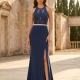 Vestido de fiesta Halter LUCIANA marino