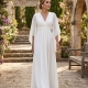 Vestido de novia con mangas volantes
