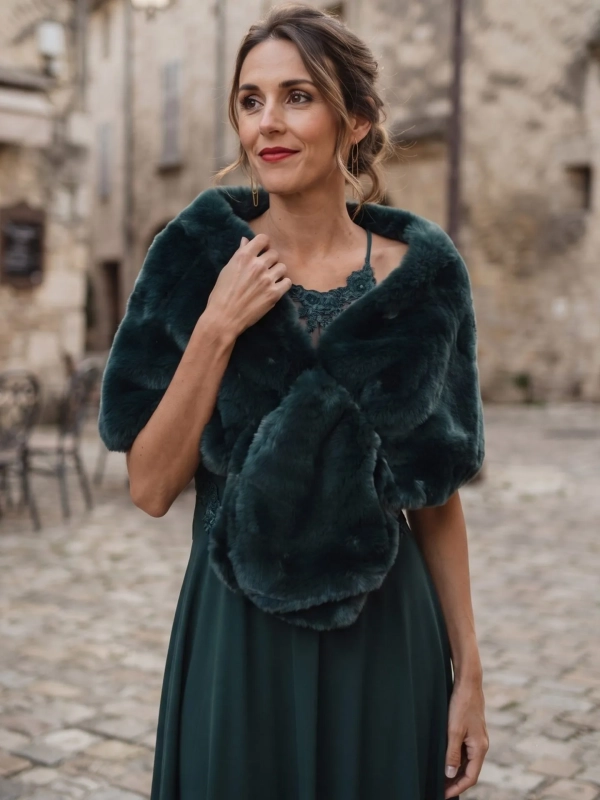 Estola-de-pelo-sintetico-soft-verde-oscuro