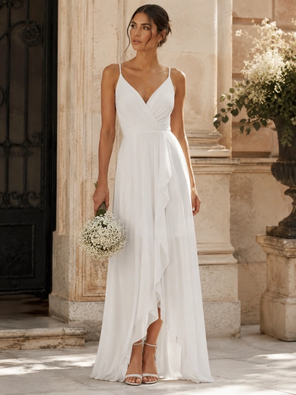 Vestido de novia corte Mullet
