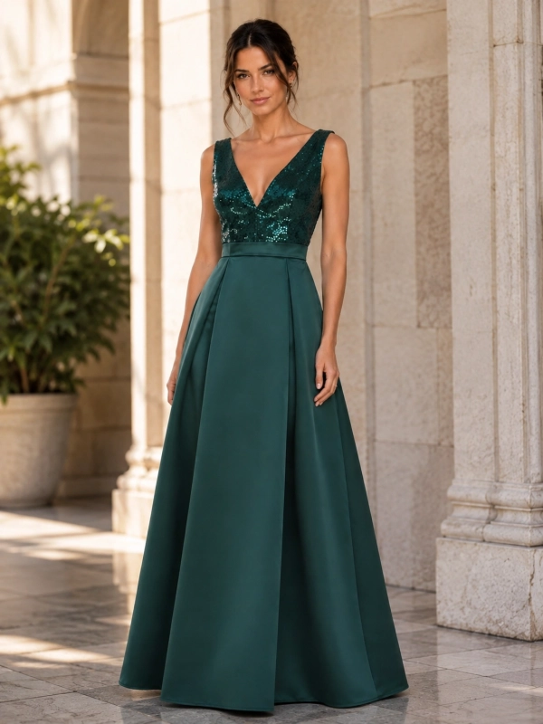 Vestido fiesta Mikado HULDA