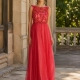 Vestido fiesta tul con pétalos de flores