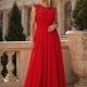 Vestido largo de fiesta ADARA rojo