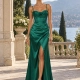 Vestido fiesta largo cuerpo corset NAIRA VERDE